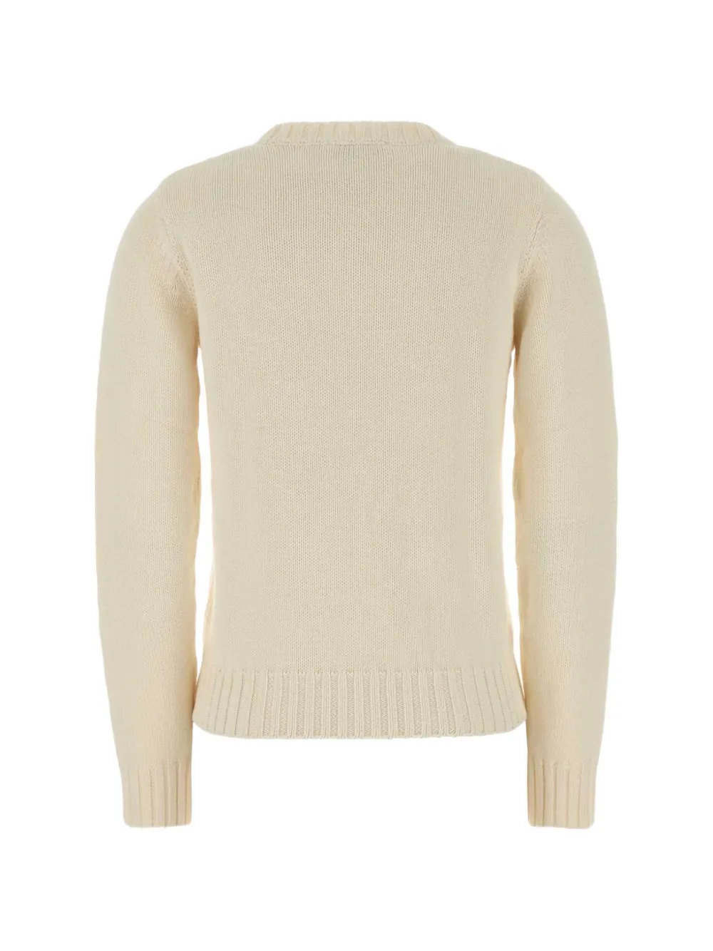 Sporty & Rich graphic-intarsia cotton sweater Beige