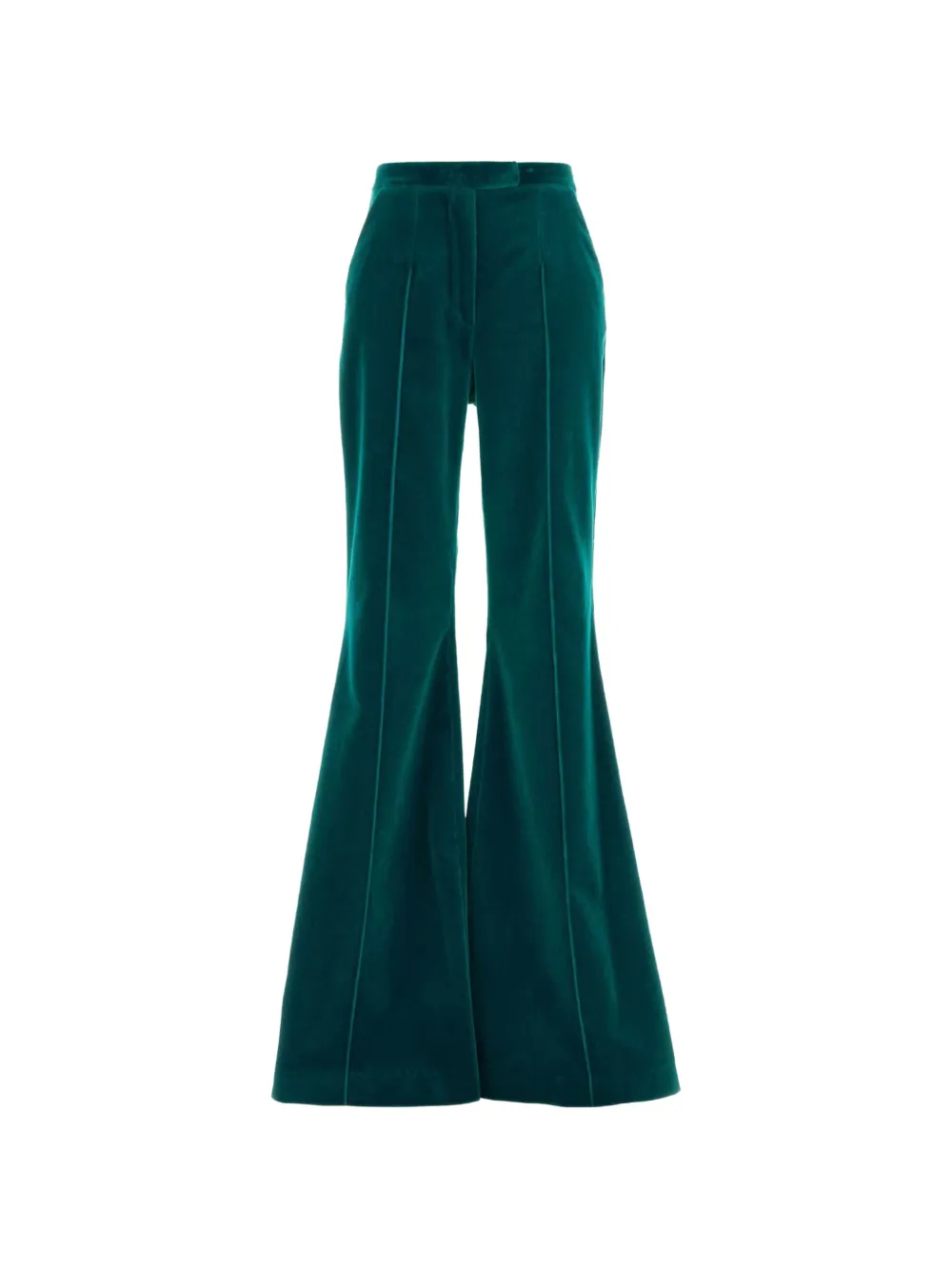 Costarellos pantalon évasé à fini velours - Vert Costarellos pantalon évasé à fini velours - Vert