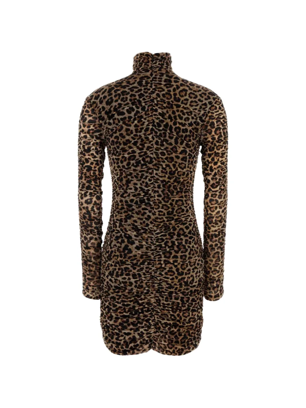 Blumarine leopard-print ruched mini dress Bruin