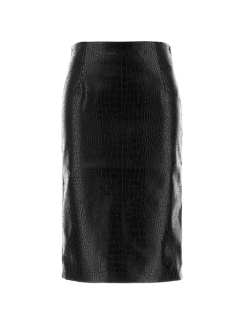 DES PHEMMES crocodile-effect pencil skirt