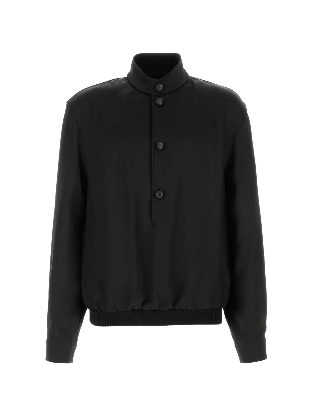 Zegna Zijden sweater met hoge hals Zwart