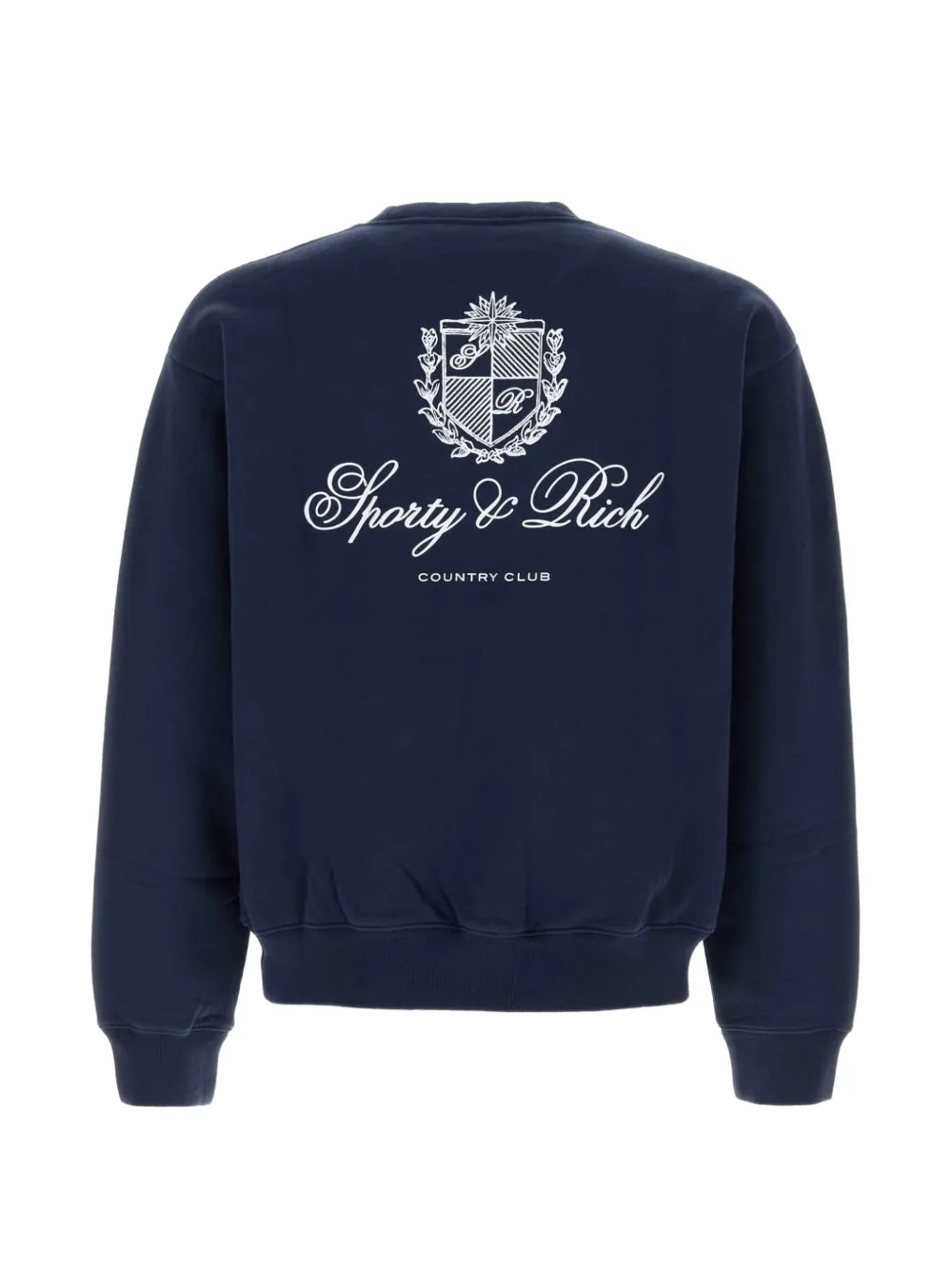 Sporty & Rich Emmett Club Script sweater met logo-print Blauw