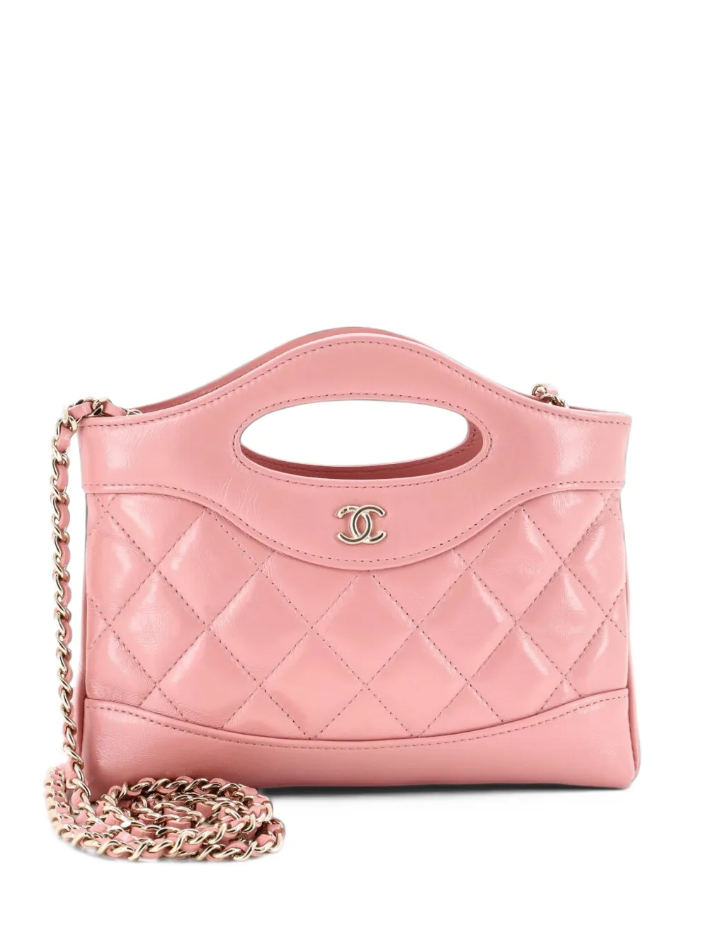 CHANEL Pre-Owned 31 Shopping Bag Clutch with Chain Quilted Lambskin Small crossbody bag - Rosa