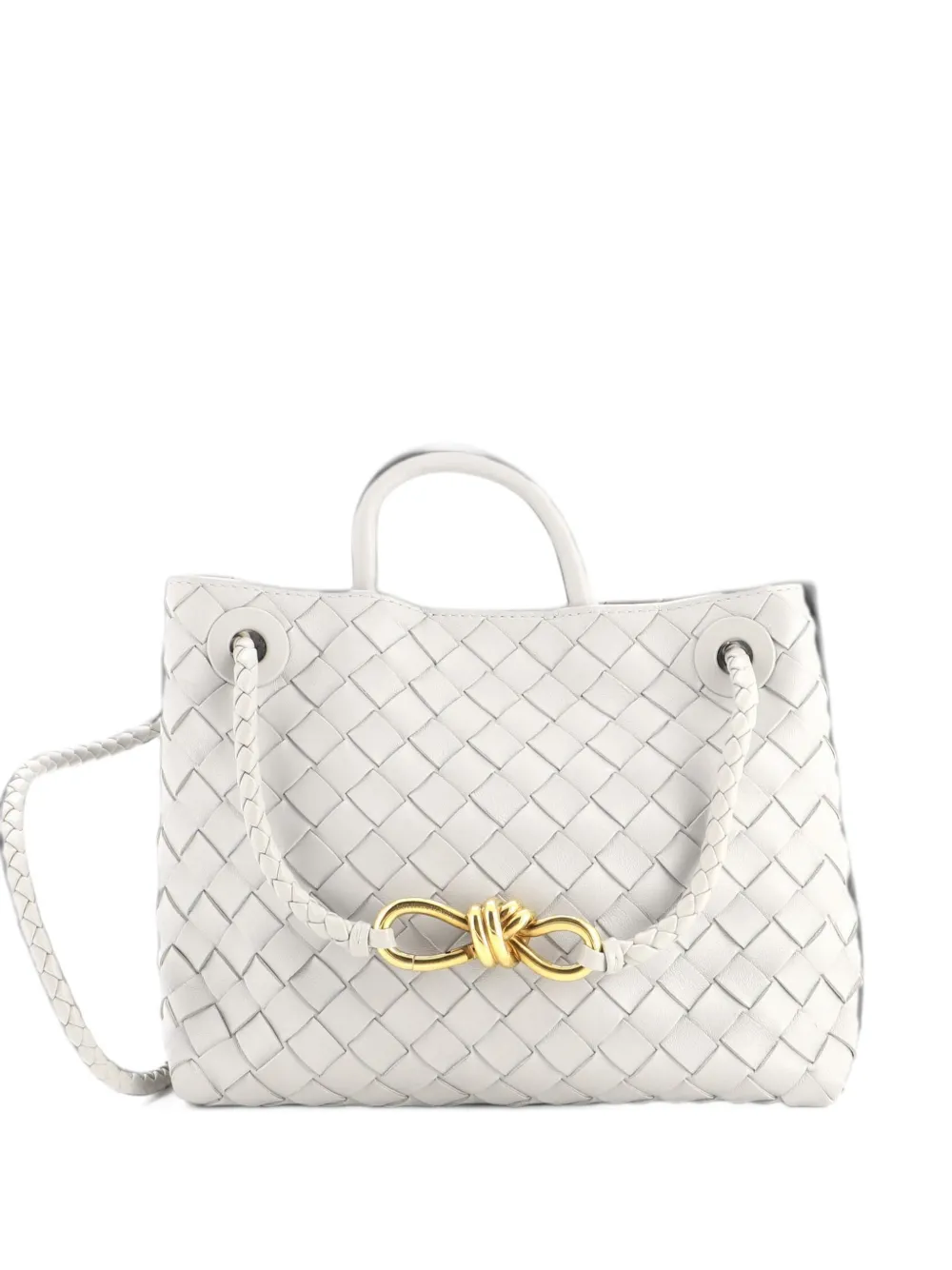 Bottega Veneta Pre-Owned Andiamo Top Handle Bag Intrecciato Nappa Small satchel - Grau