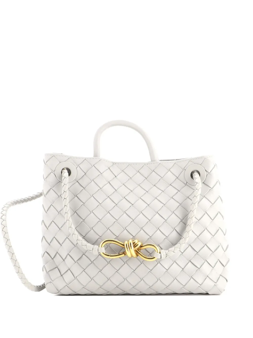 Bottega Veneta Pre-Owned Andiamo Top Handle Bag Intrecciato Nappa Small satchel - Grey