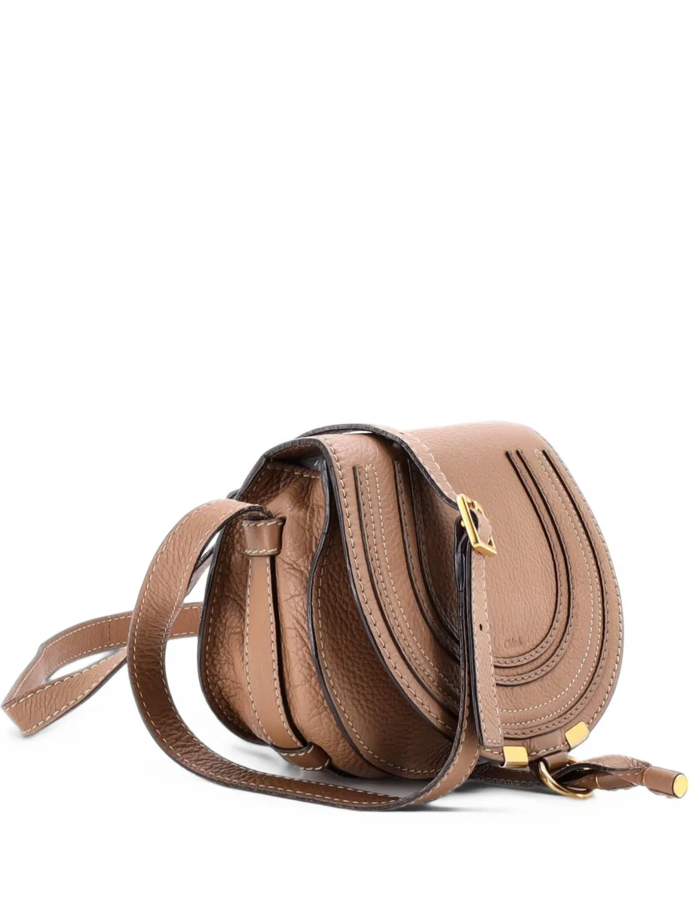 Chloé Pre-Owned Marcie Leather Mini crossbody bag - Braun