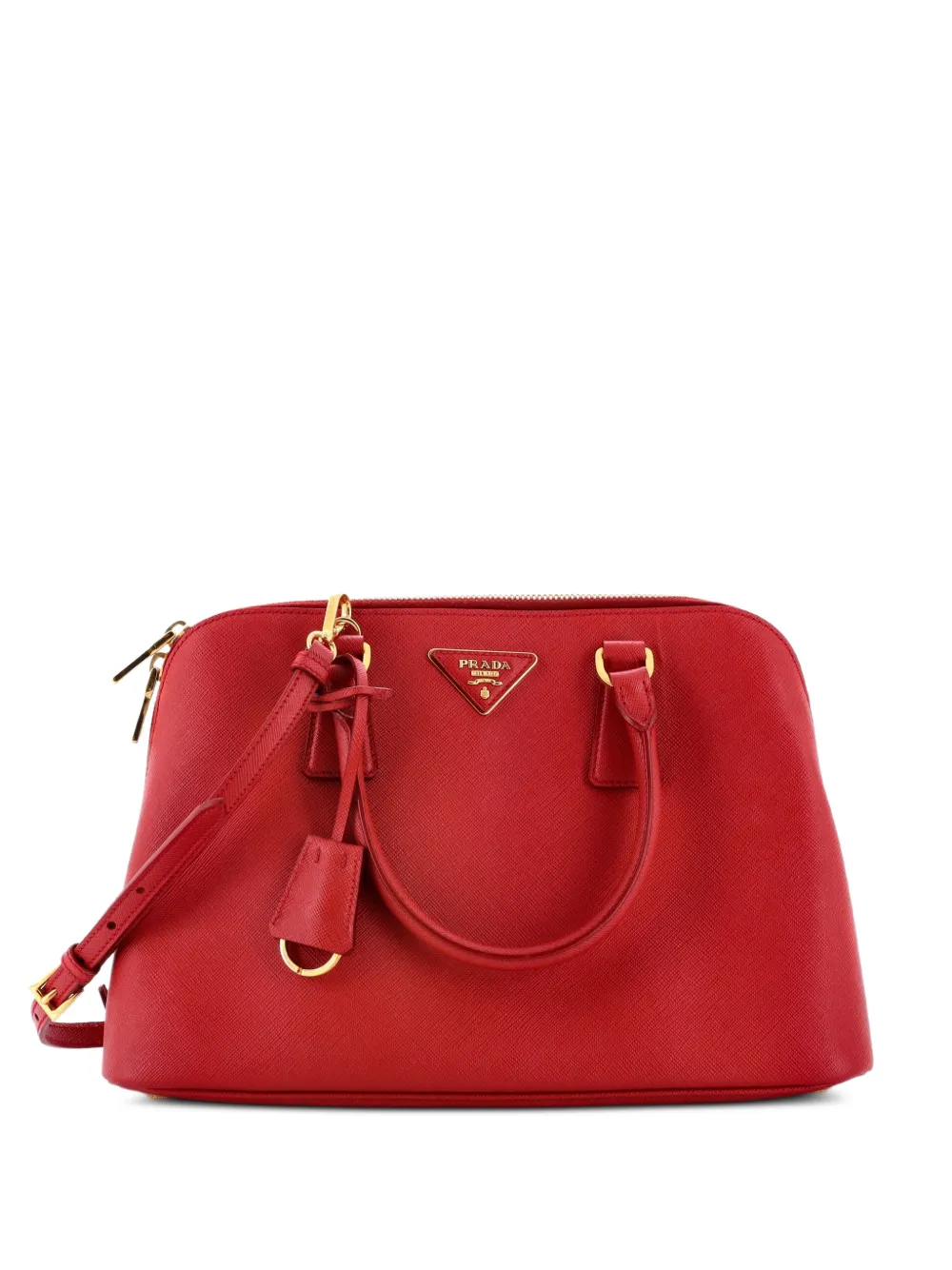 Prada Pre-Owned Promenade Bag Saffiano Leather Medium satchel - Rosso