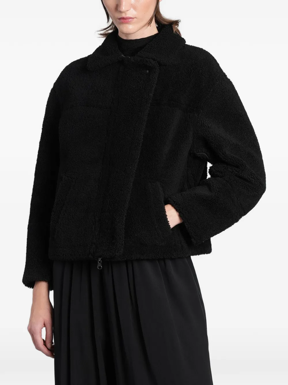 Salvatore Santoro reversible leather jacket Zwart