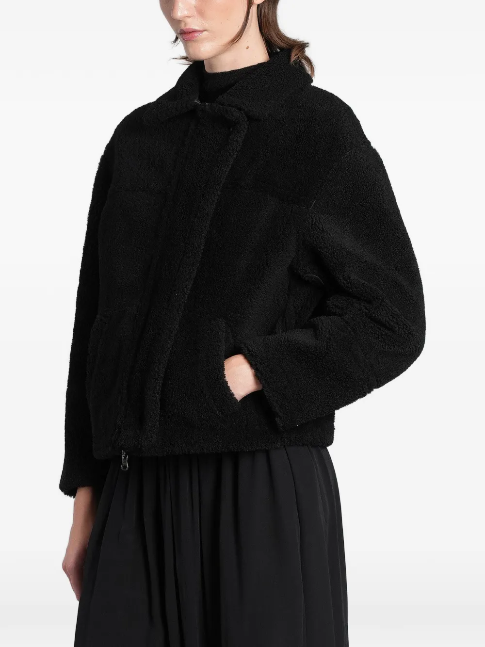 Salvatore Santoro reversible leather jacket Zwart