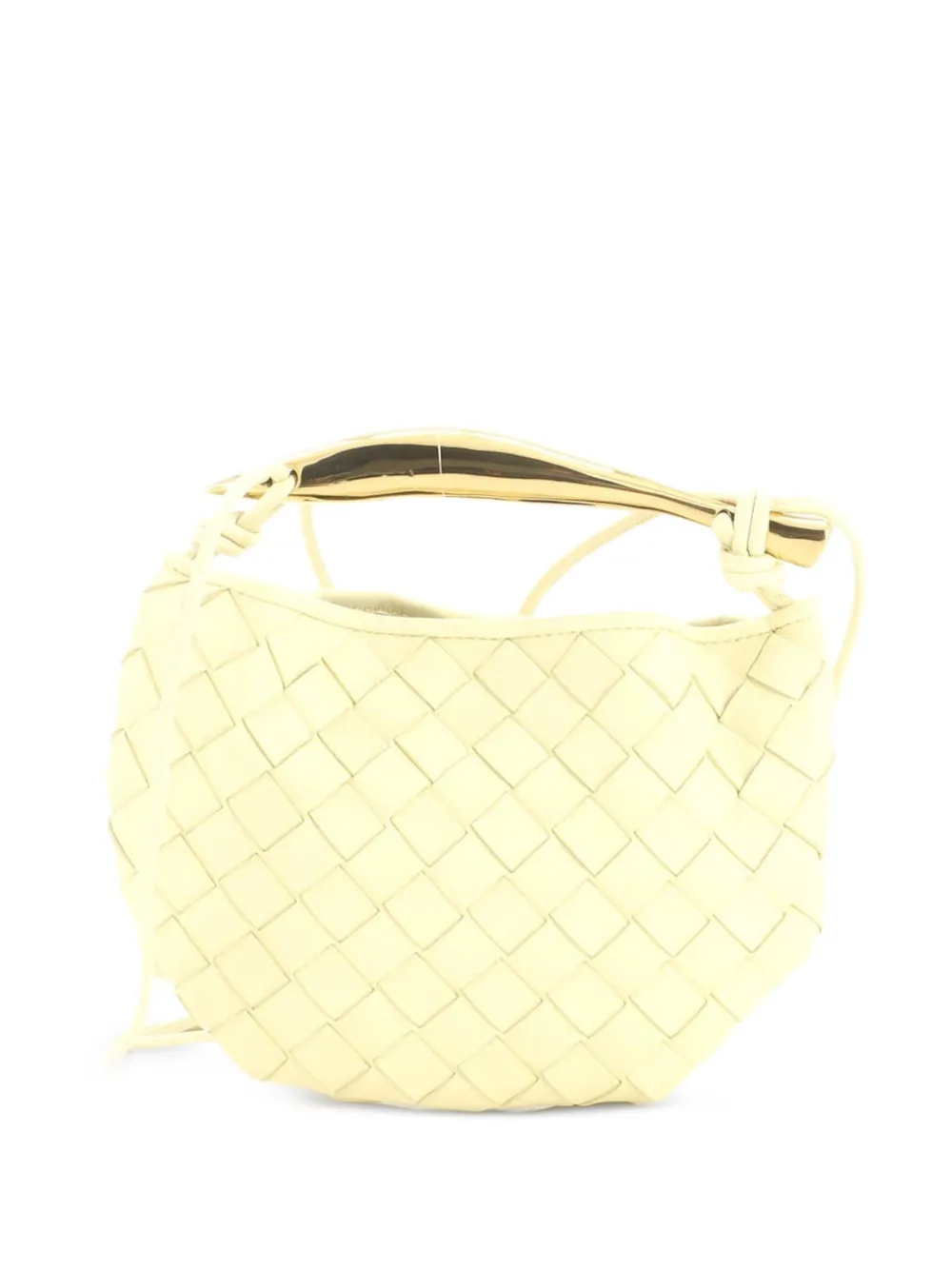 Bottega Veneta Pre-Owned Sardine Top Handle Bag Intrecciato Nappa Mini satchel - Yellow