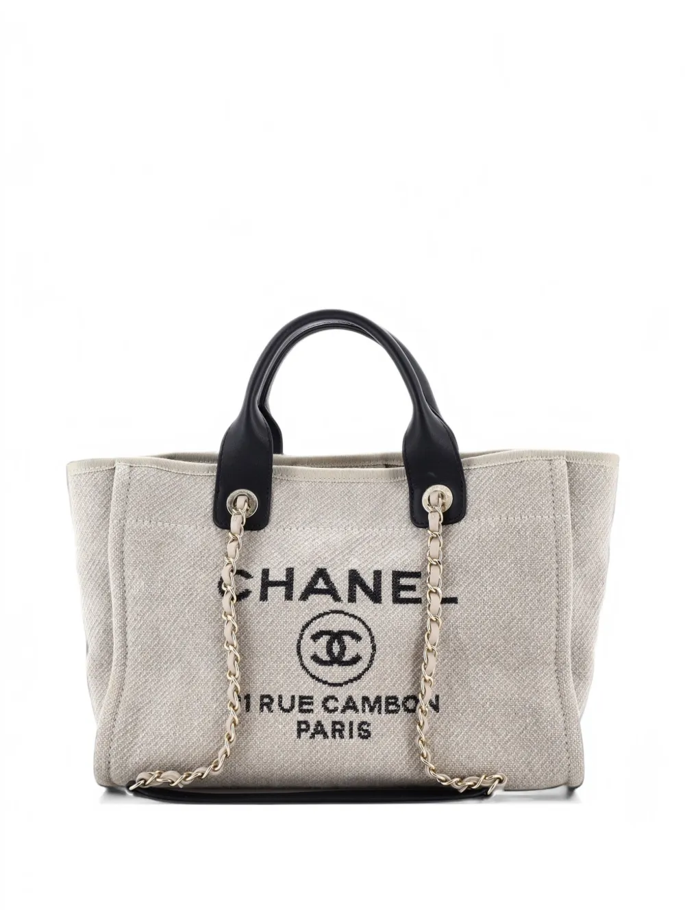 CHANEL Pre-Owned Deauville NM Mixed Fibers Small tote bag - Tons neutres