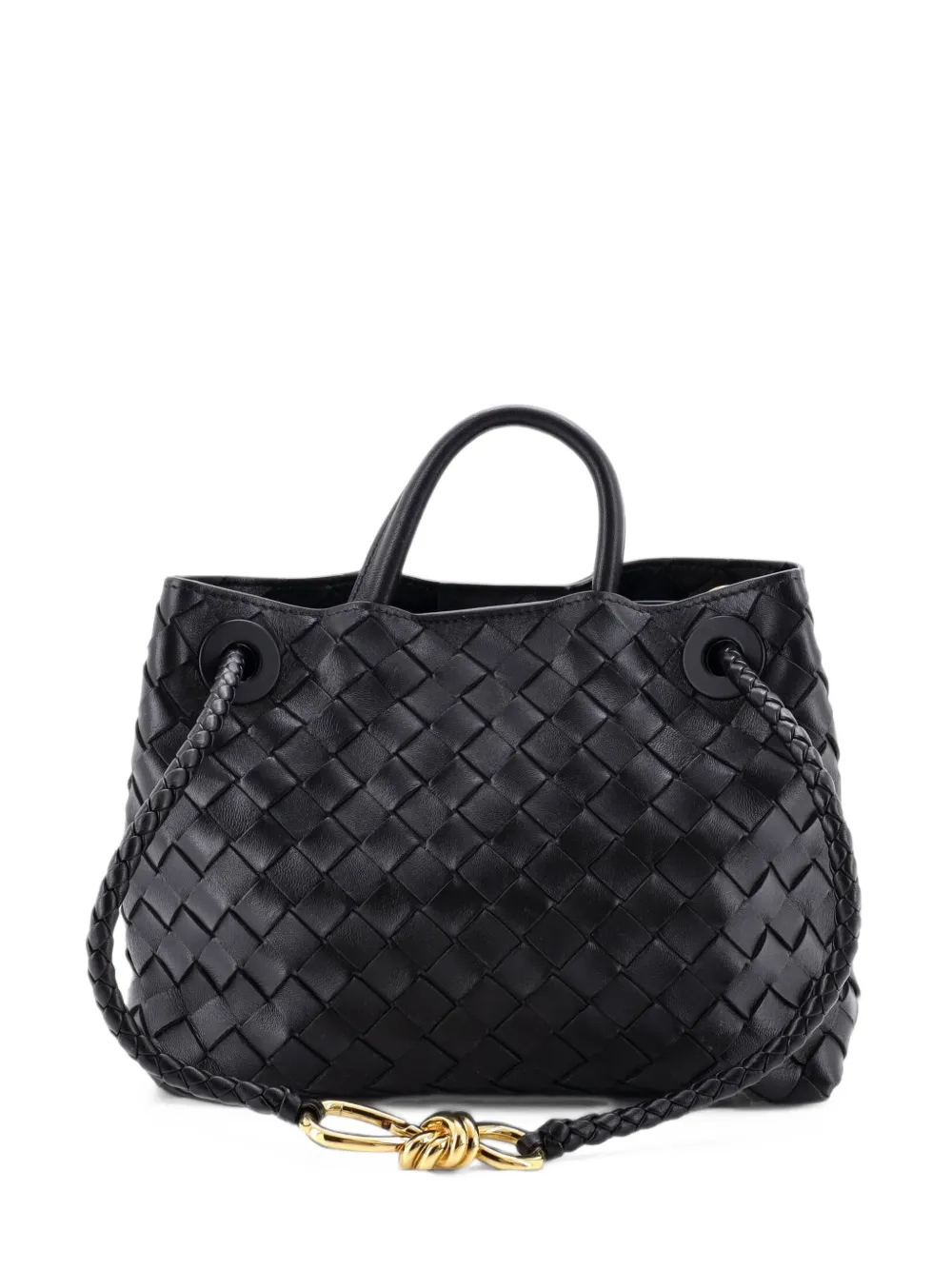 Bottega Veneta Pre-Owned Andiamo Top Handle Bag Intrecciato Nappa Small satchel - Schwarz