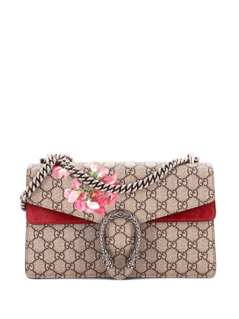 Gucci Pre-Owned Dionysus Bag Blooms Print GG Coated Canvas Small shoulder bag - Brown