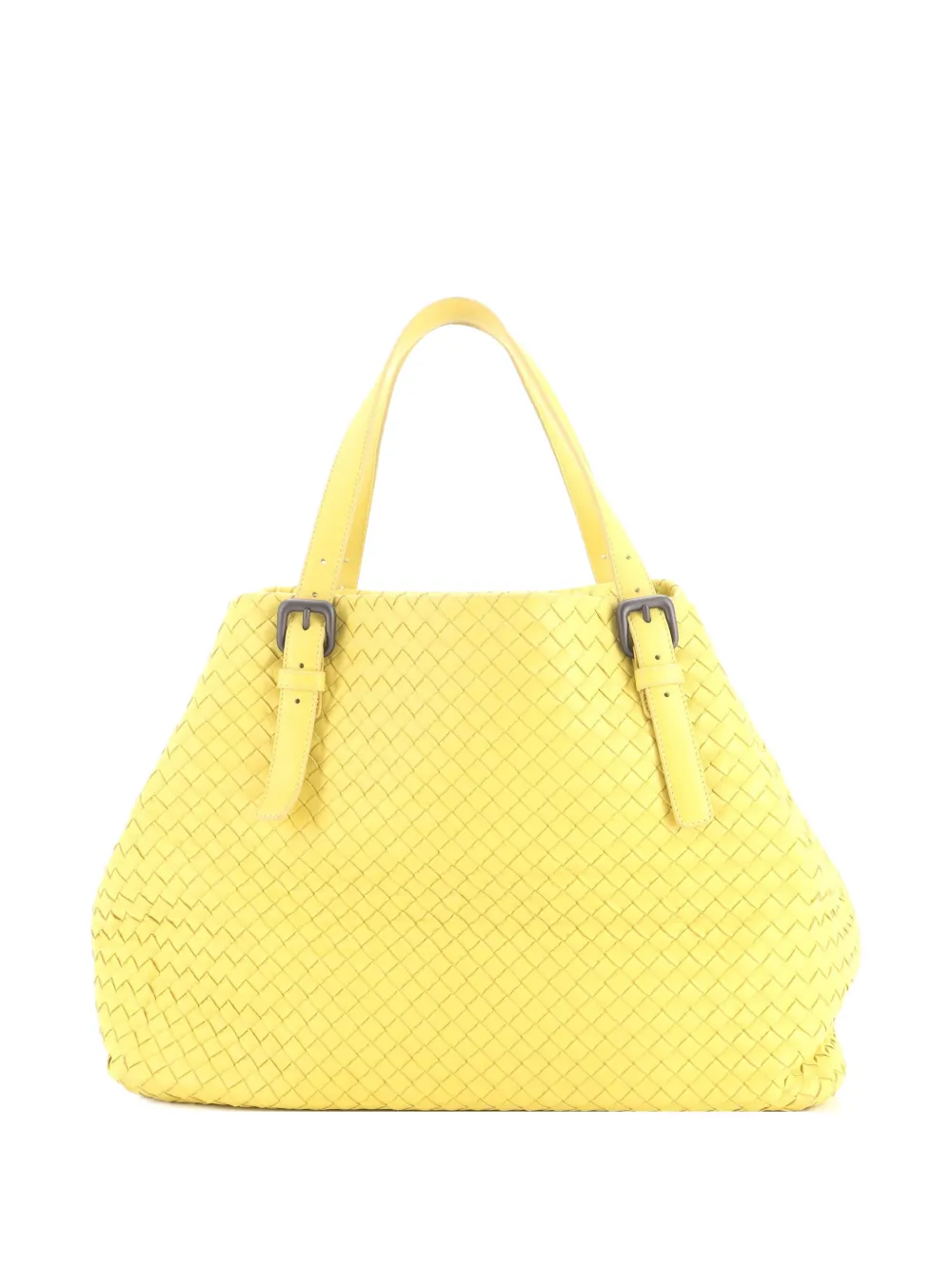 Bottega Veneta Pre-Owned A-Shape Intrecciato Nappa Large tote bag - Yellow