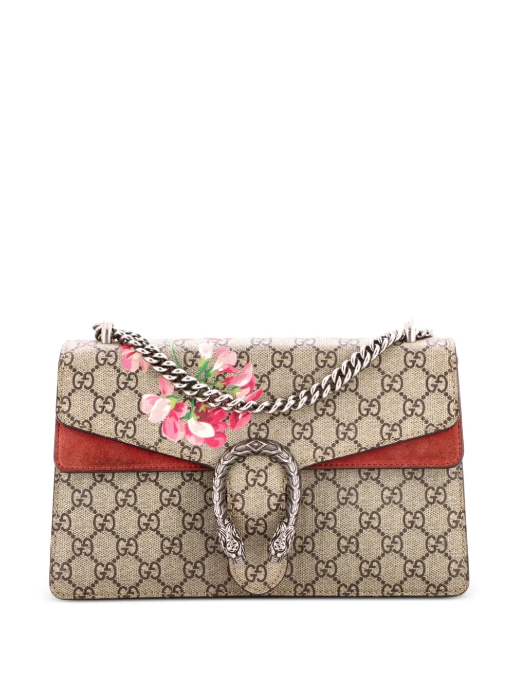 Gucci Pre-Owned Dionysus Bag Blooms Print GG Coated Canvas Small shoulder bag - Marrone