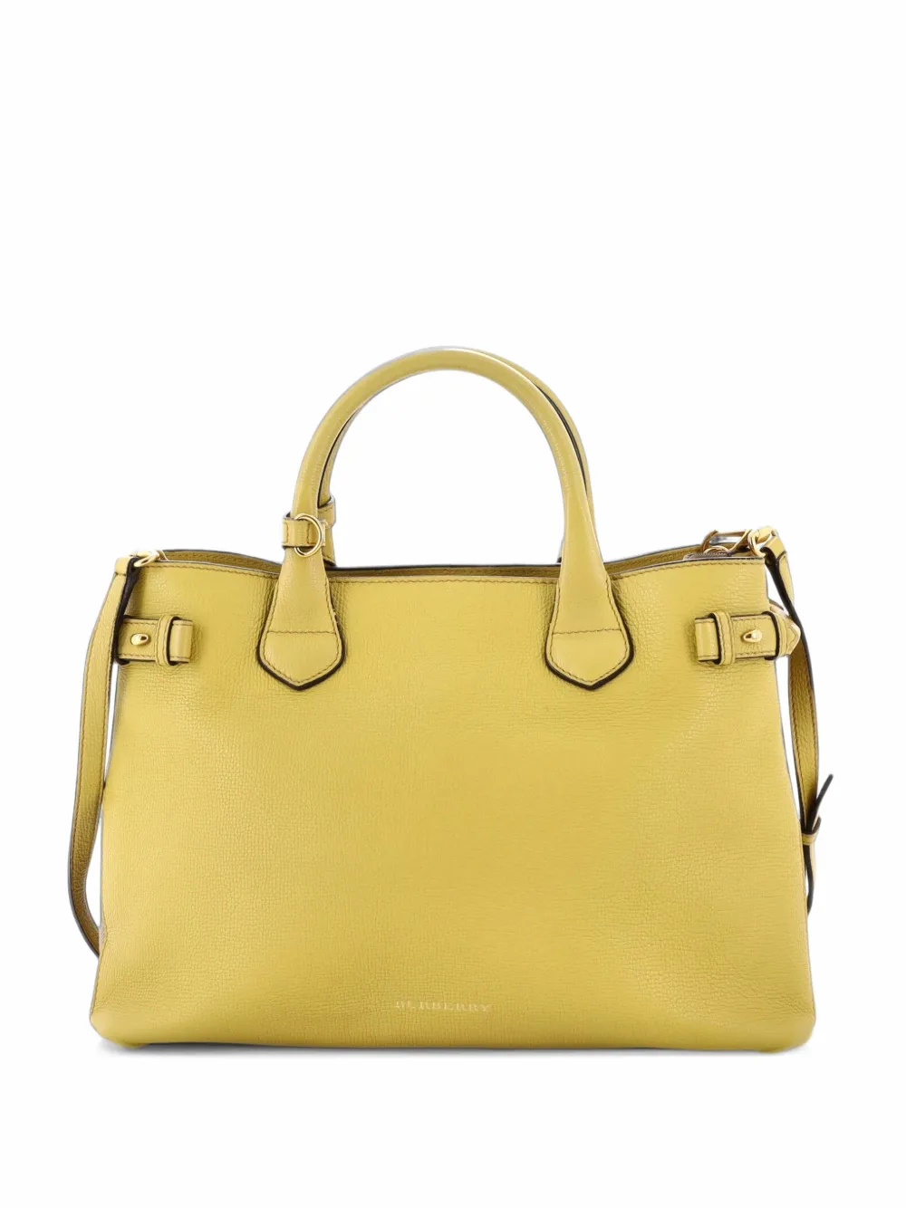 Burberry Pre-Owned Banner Tote Leather and House Check Canvas Medium satchel - Gelb