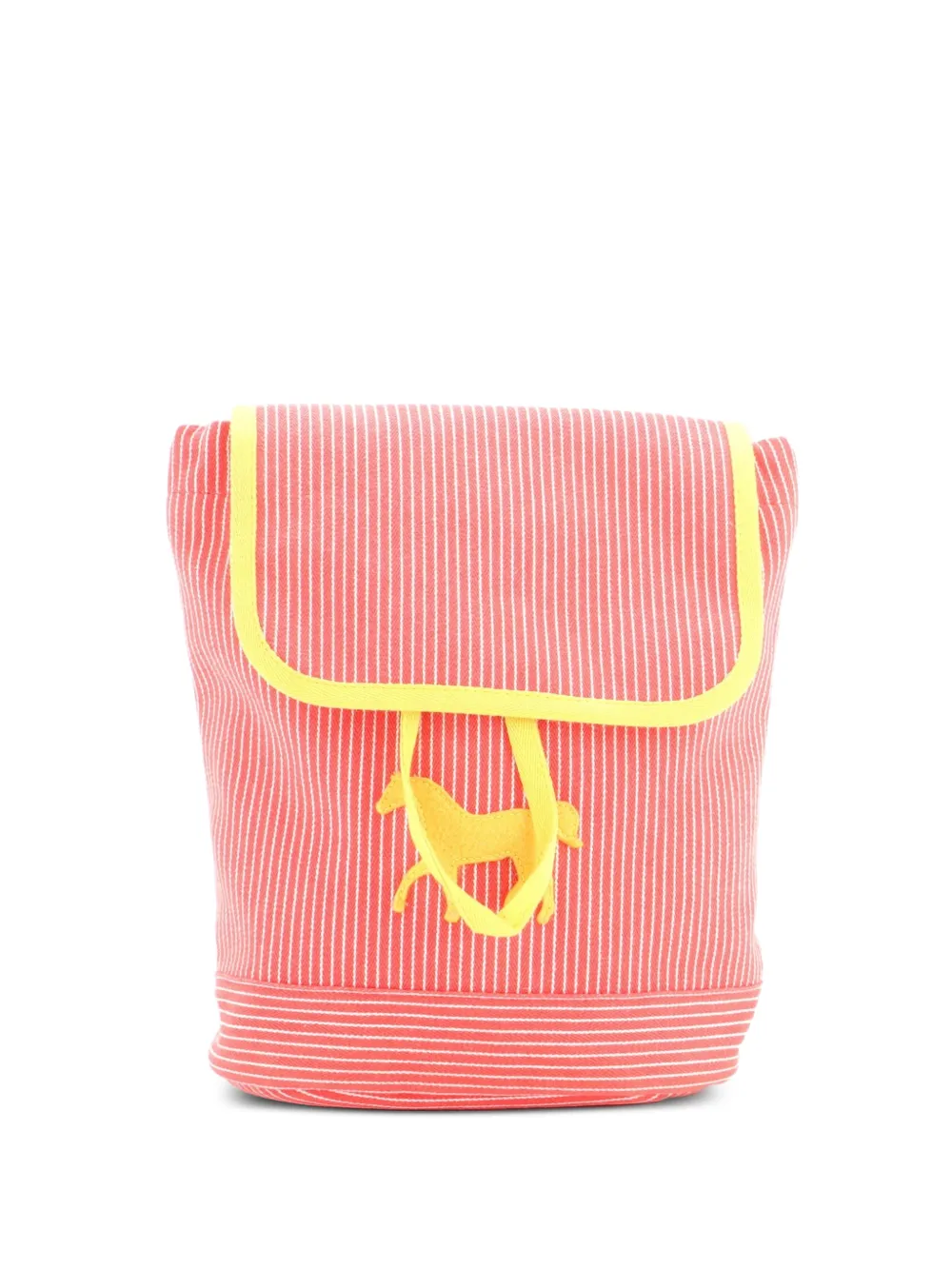 Hermès Pre-Owned Horse Caval Collar Striped Toile backpack - Rot