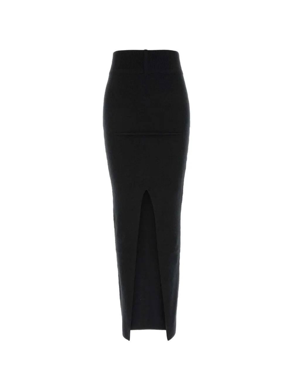 Rick Owens Ribgebreide maxi-rok met split Zwart