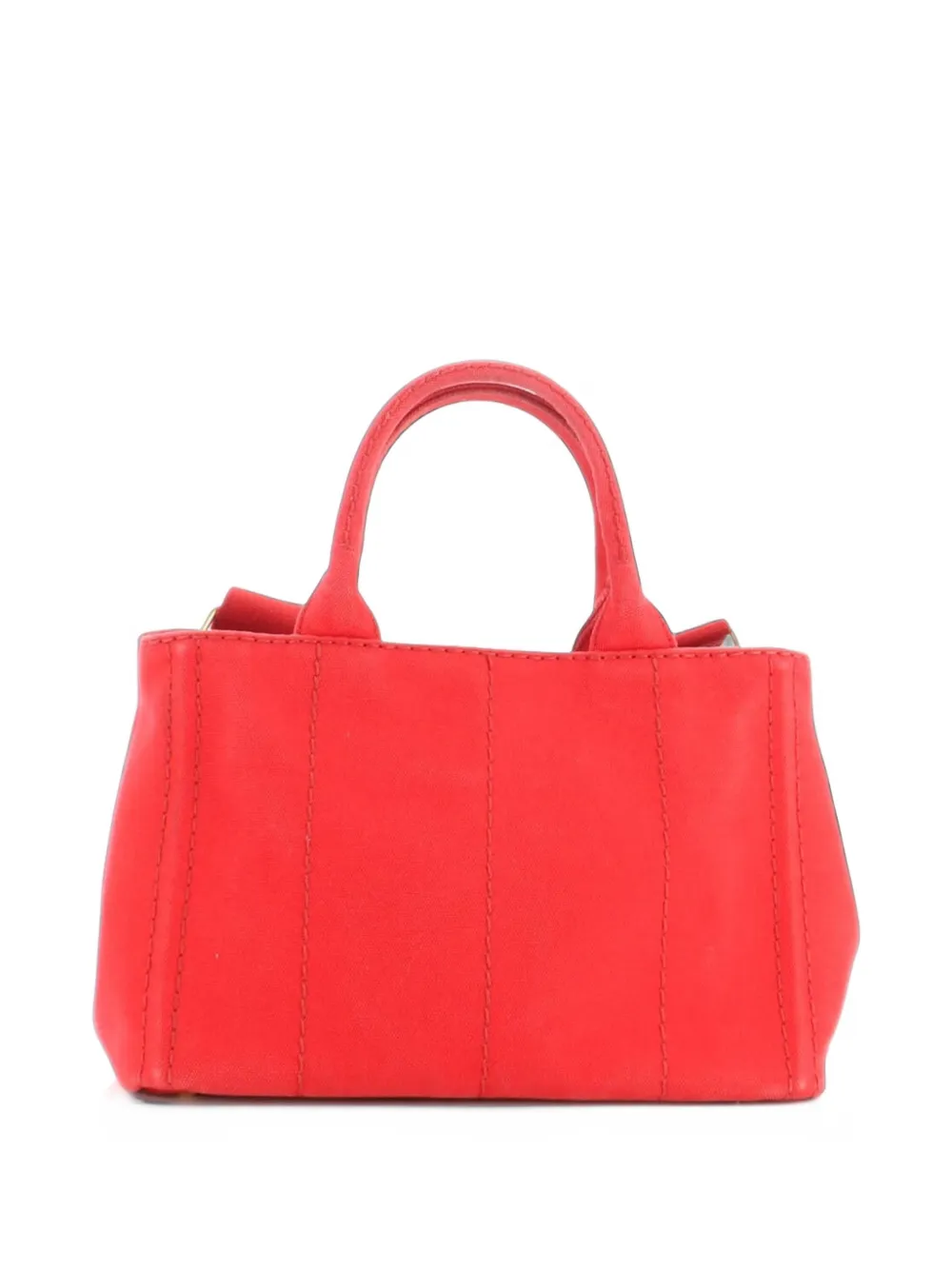 Prada Pre-Owned Canapa Convertible Canvas Mini tote bag - Rouge Prada Pre-Owned Canapa Convertible Canvas Mini tote bag - Rouge