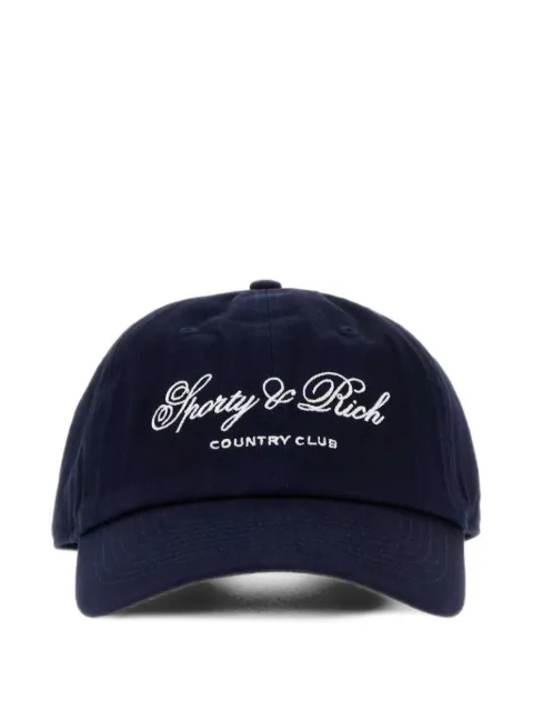 Sporty & Rich Maeve Club logo-embroidered cap