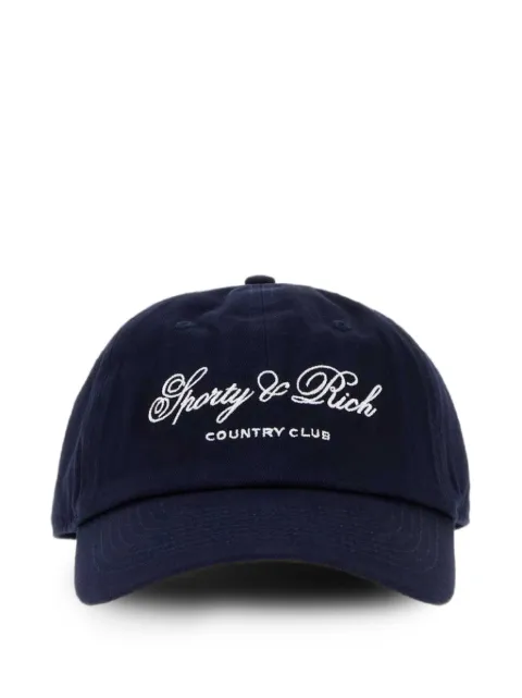 Sporty & Rich Maeve Club logo-embroidered cap