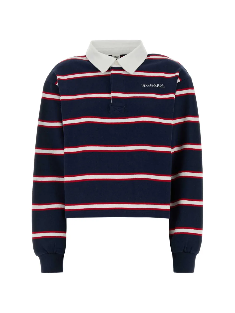 Sporty & Rich Blondie Serif striped polo shirt - Blu