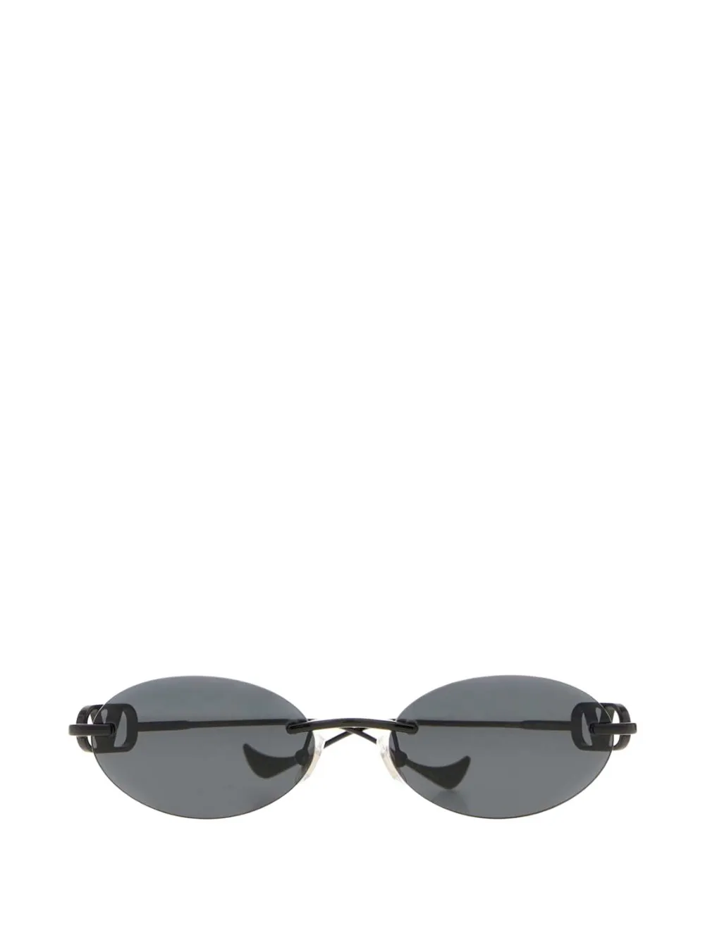 Valentino Garavani VLogo rimless oval-frame sunglasses - Noir Valentino Garavani VLogo rimless oval-frame sunglasses - Noir