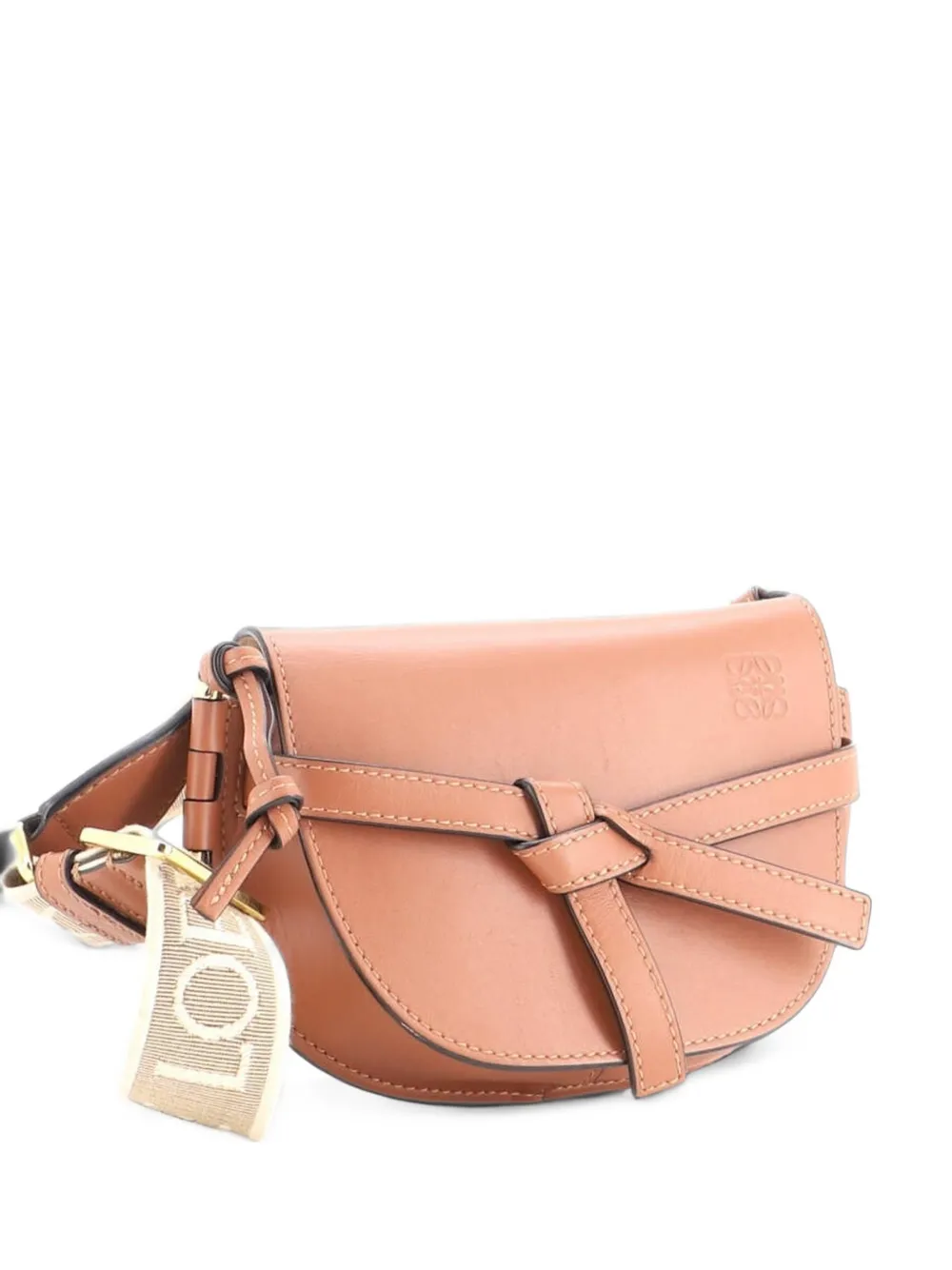 Loewe Pre-Owned Gate Dual Shoulder Bag Leather Mini crossbody bag - Marrone