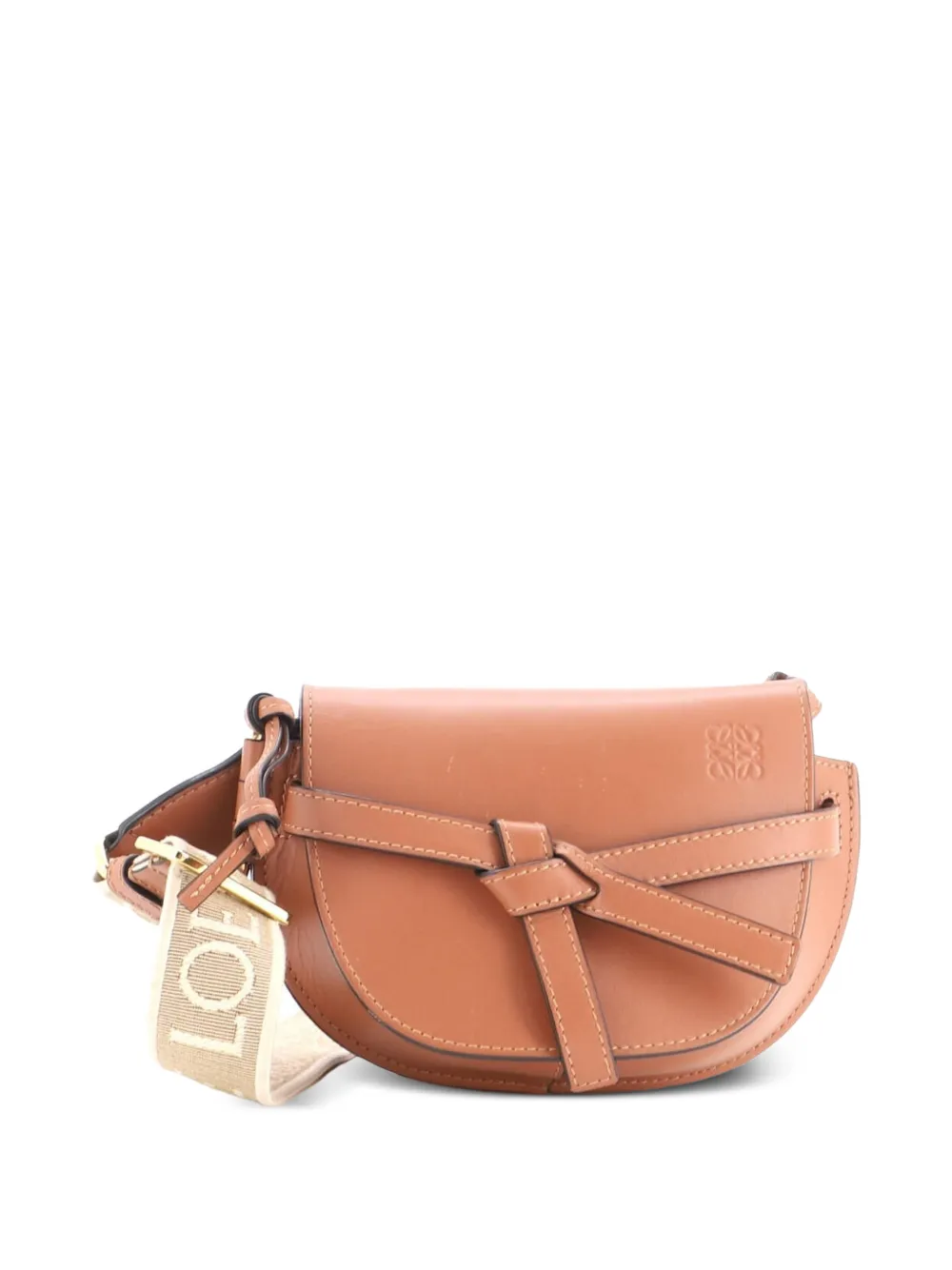 Loewe Pre-Owned Gate Dual Shoulder Bag Leather Mini crossbody bag - Marrone