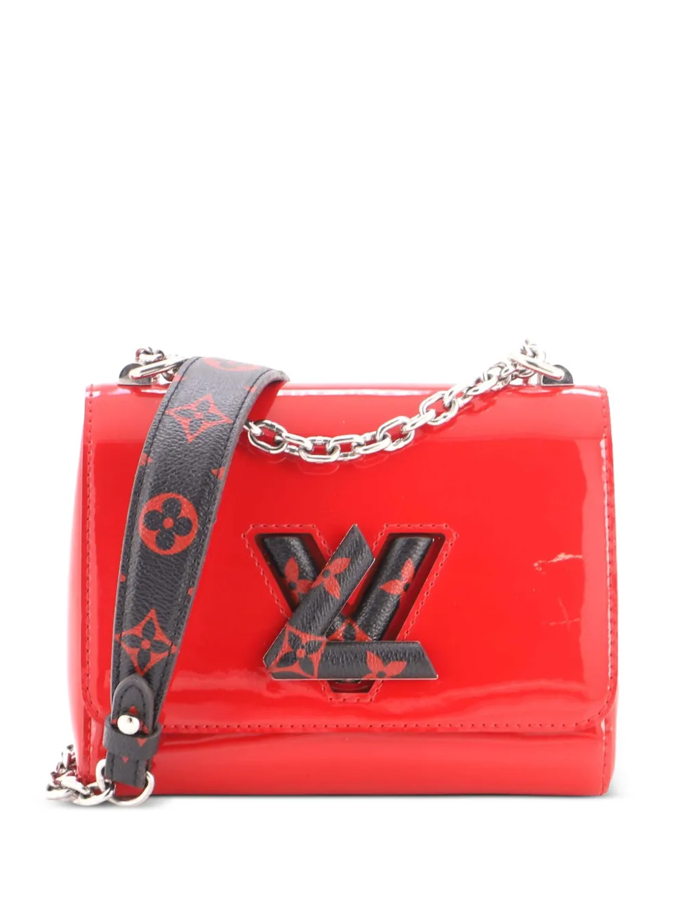 Louis Vuitton Pre-Owned Twist Handbag Vernis with Monogram Canvas PM crossbody bag - Nero