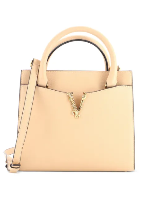 Versace Pre-Owned bolsa satchel Virtus mediana de piel con bolsillo en la parte delantera