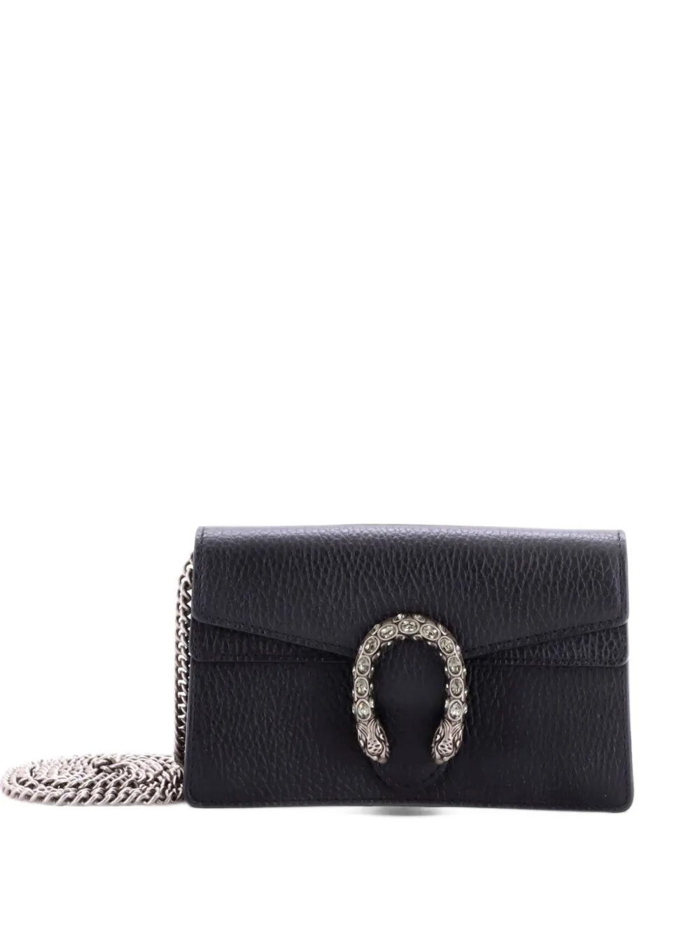 Gucci Pre-Owned Dionysus Bag Leather Super Mini clutch bag - Black