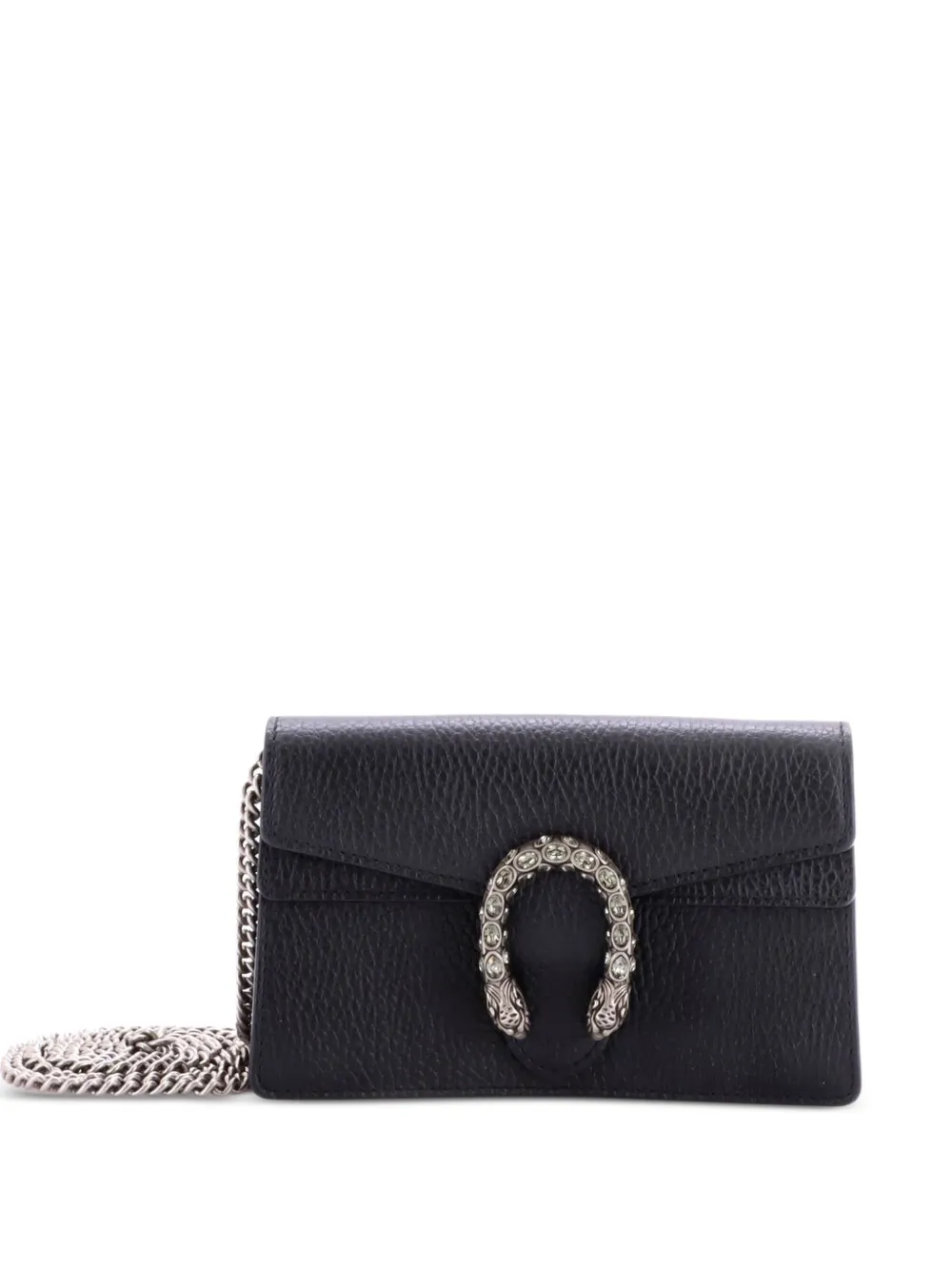 Gucci Pre-Owned Dionysus Bag Leather Super Mini clutch bag - Black