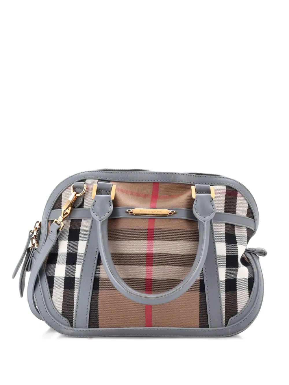 Burberry Pre-Owned Bridle Orchard Bag House Check Canvas Small handbag - Grau