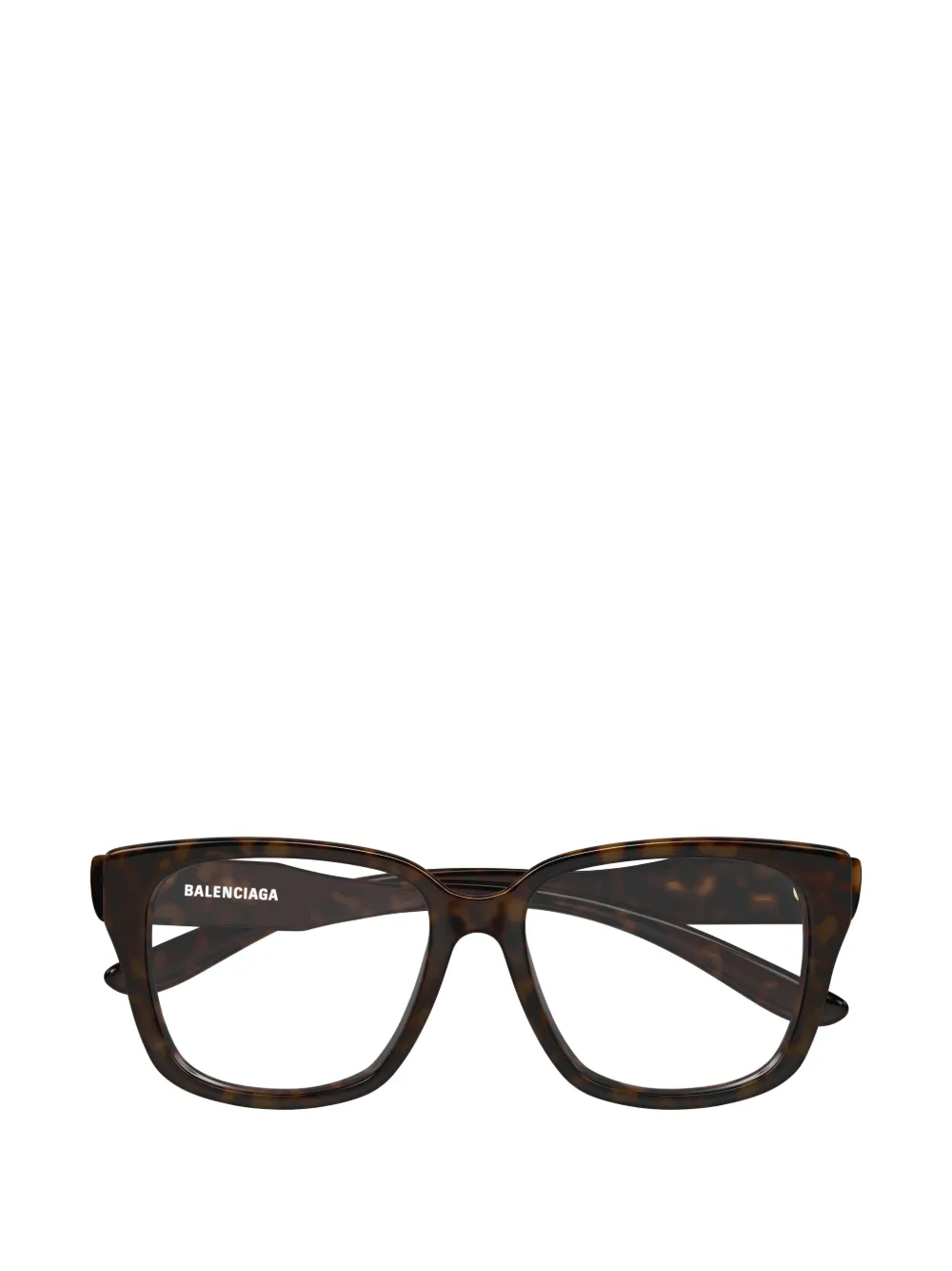 Balenciaga Eyewear Bril met rechthoekig montuur en schildpadschild montuur Bruin