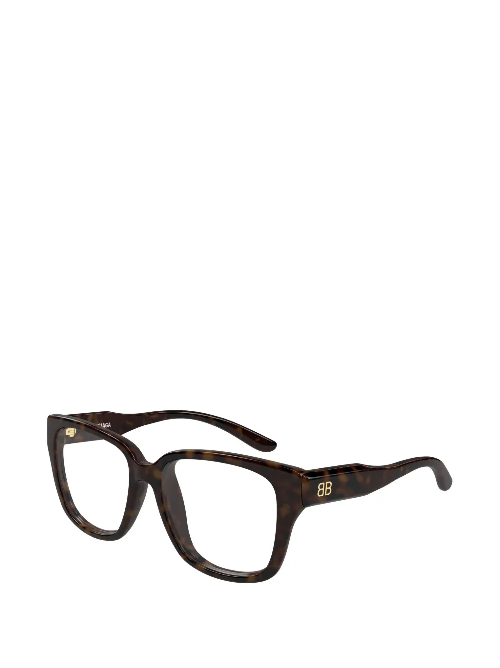 Balenciaga Eyewear Bril met rechthoekig montuur en schildpadschild montuur Bruin