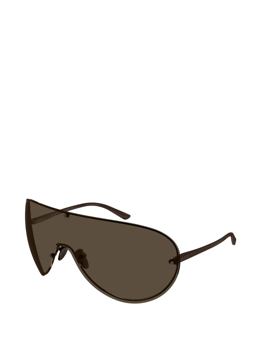 Gucci Eyewear Zonnebril met schild montuur Bruin