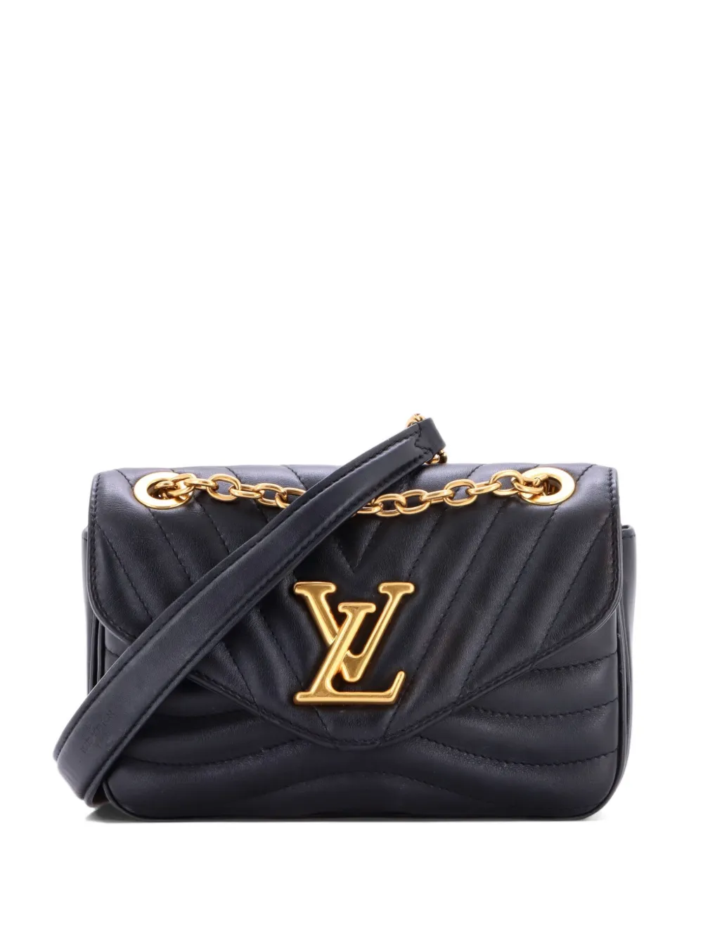Louis Vuitton Pre-Owned New Wave Chain Bag NM Quilted Leather PM crossbody bag - Nero