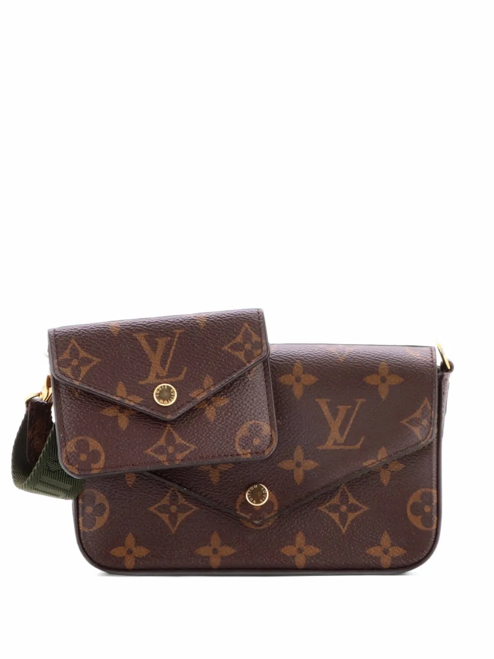 Louis Vuitton Pre-Owned Felicie Strap & Go Handbag Monogram Canvas crossbody bag - Brown