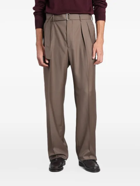 Tagliatore belted pleated trousers