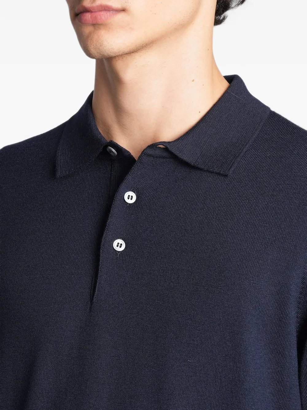 Tagliatore long-sleeve polo shirt Blauw