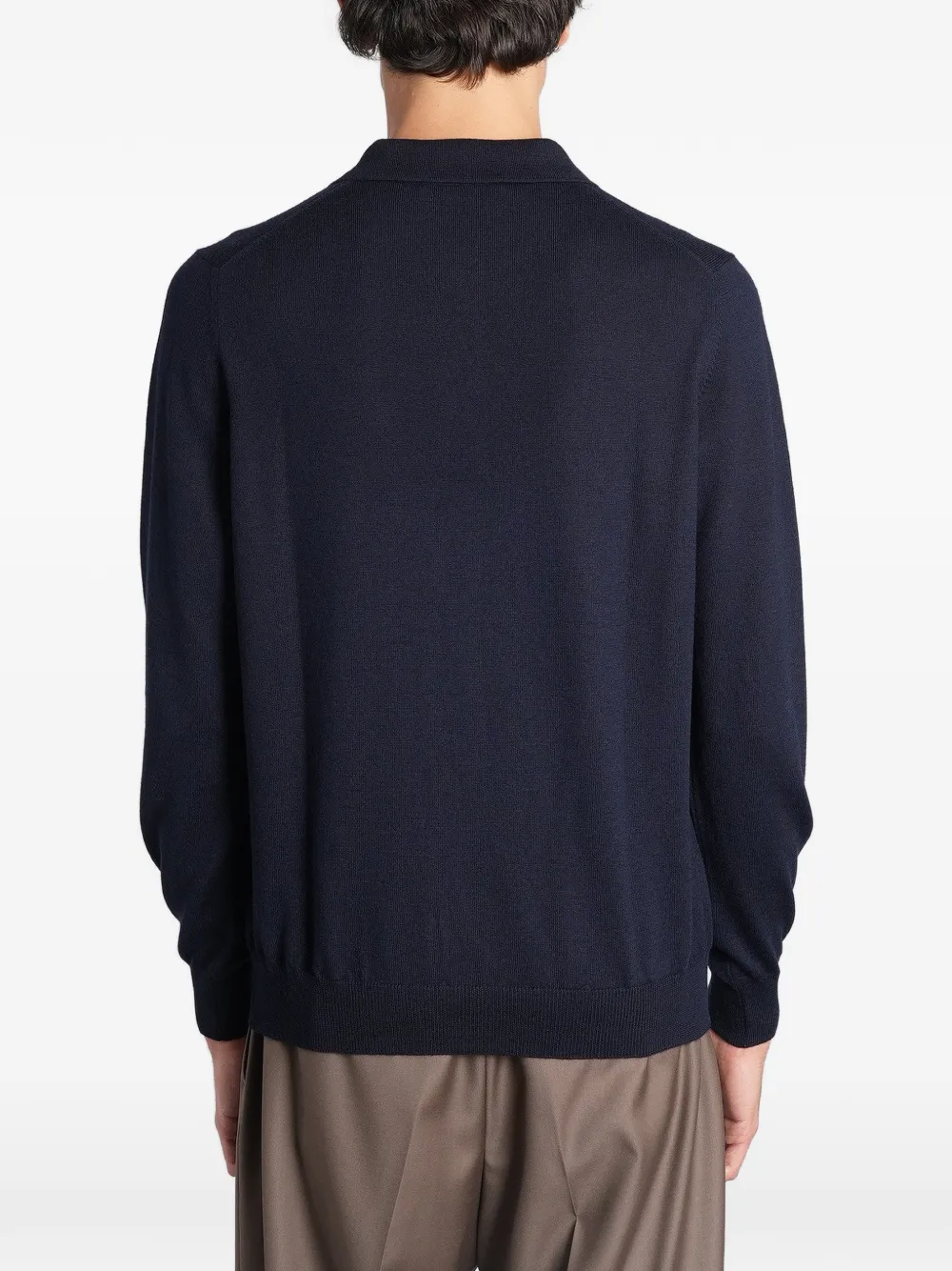 Tagliatore long-sleeve polo shirt Blauw