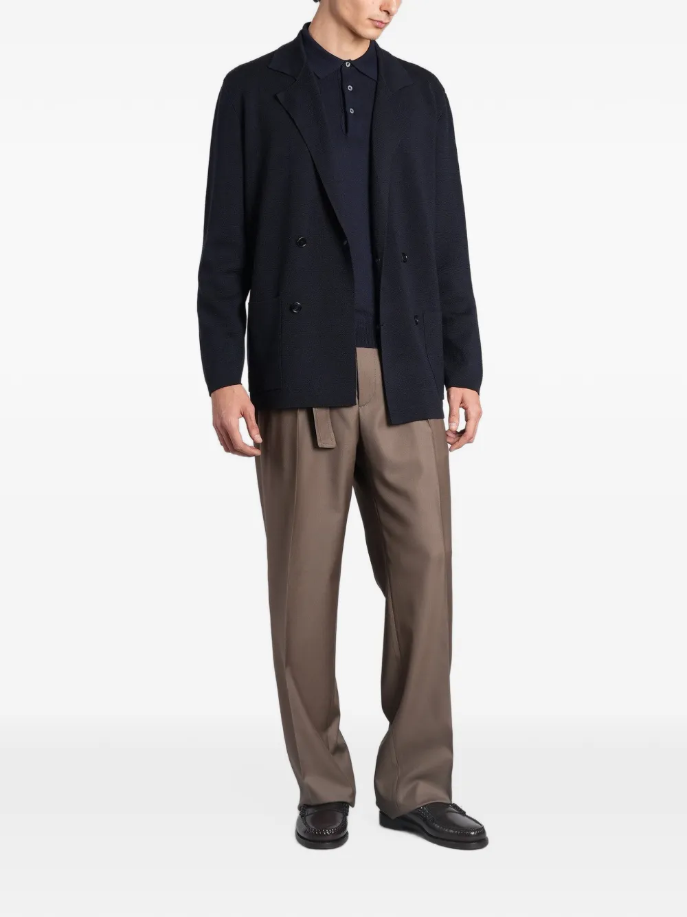 Tagliatore long-sleeve polo shirt Blauw