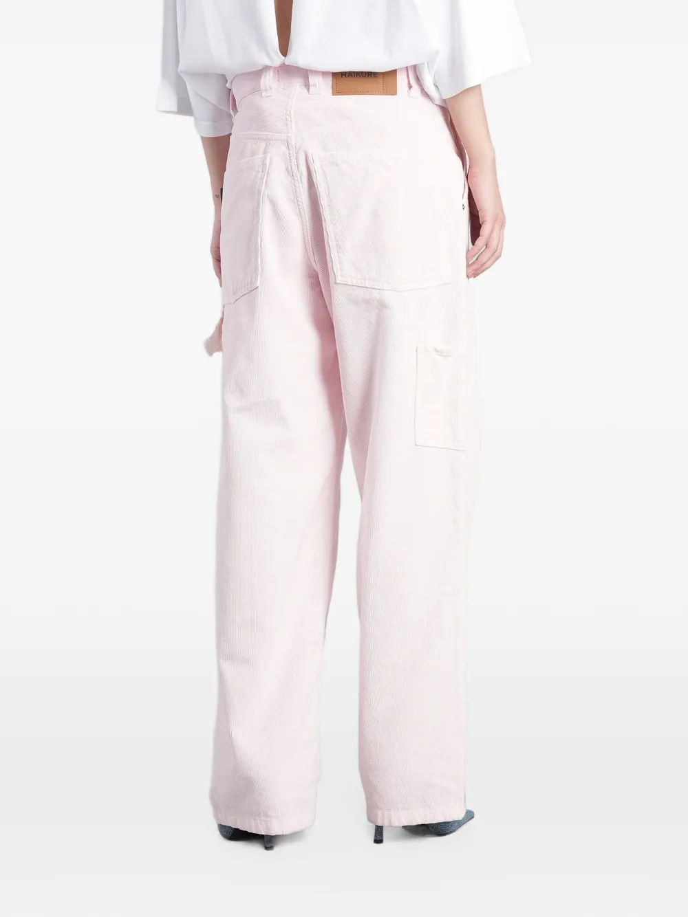 Haikure corduroy cargo pants Roze