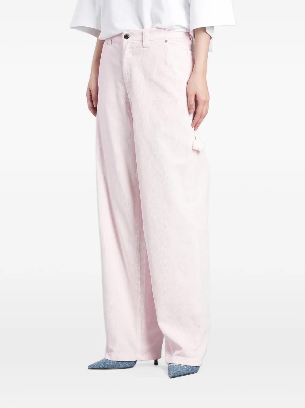 Haikure corduroy cargo pants Roze