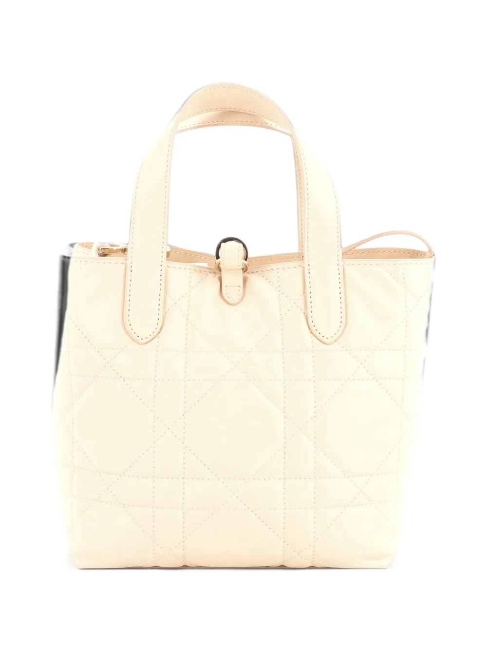 Christian Dior Pre-Owned Toujours Vertical Macrocannage Quilt Calfskin Small tote bag - Tons neutres Christian Dior Pre-Owned Toujours Vertical Macrocannage Quilt Calfskin Small tote bag - Tons neutres