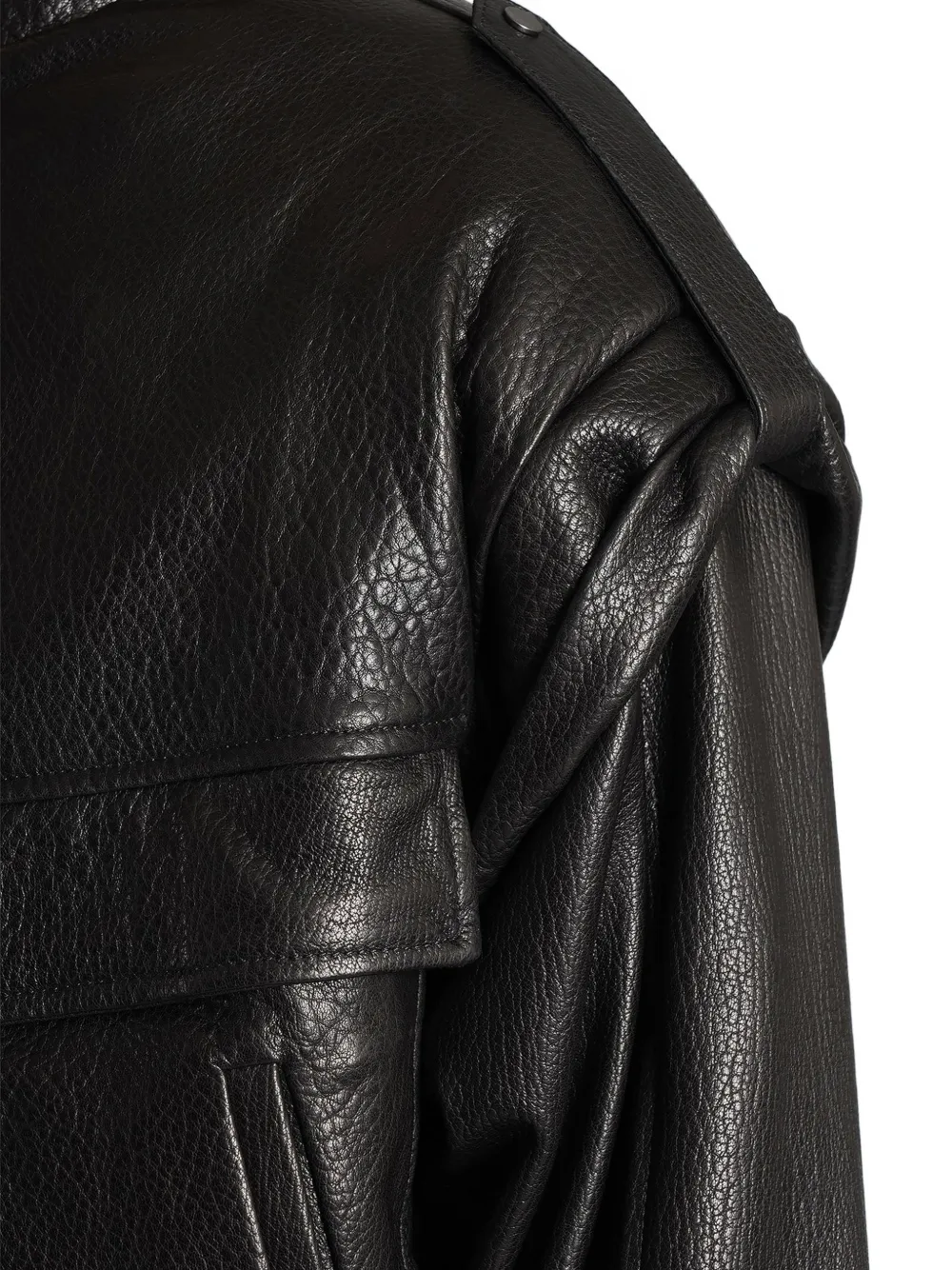 Salvatore Santoro hooded leather jacket Zwart