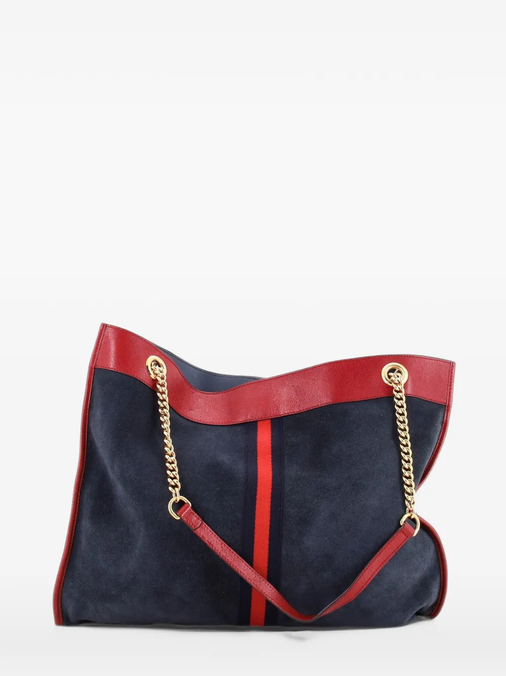 Gucci Pre-Owned Rajah Chain Suede Large tote bag - Bleu Gucci Pre-Owned Rajah Chain Suede Large tote bag - Bleu