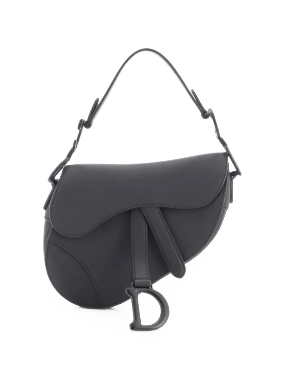 Christian Dior Pre-Owned Ultra Matte Saddle Handbag Leather Mini shoulder bag - Nero