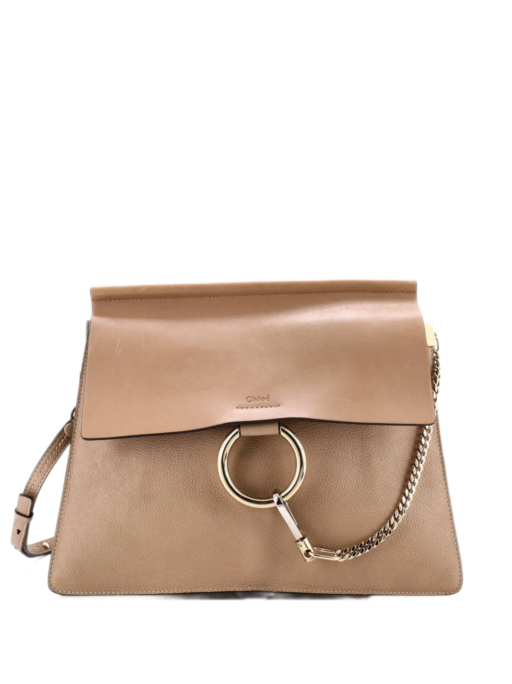Chloé Pre-Owned Faye Leather Medium shoulder bag - Nude
